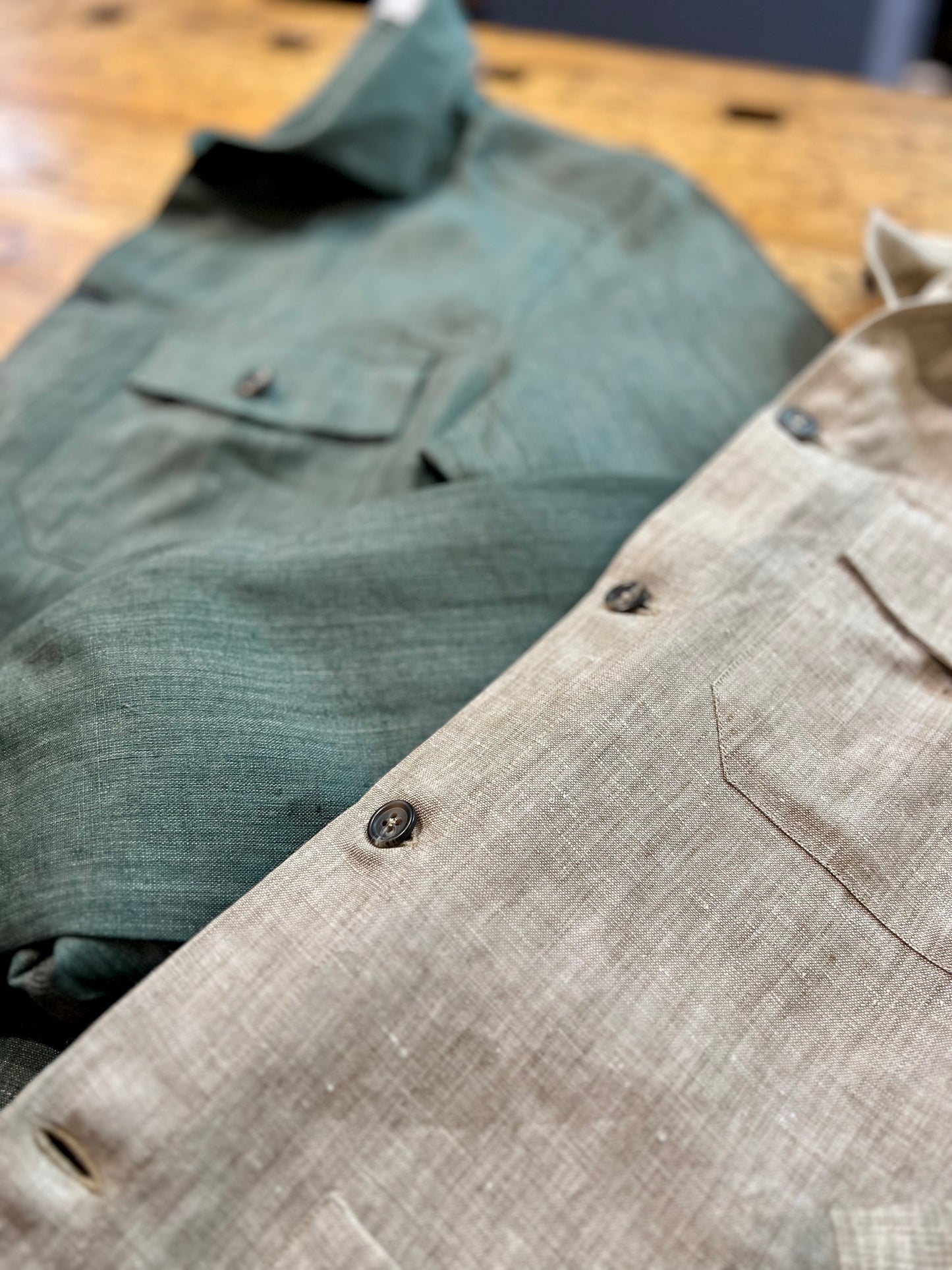 FIELD JACKET IN LINO | VERDE