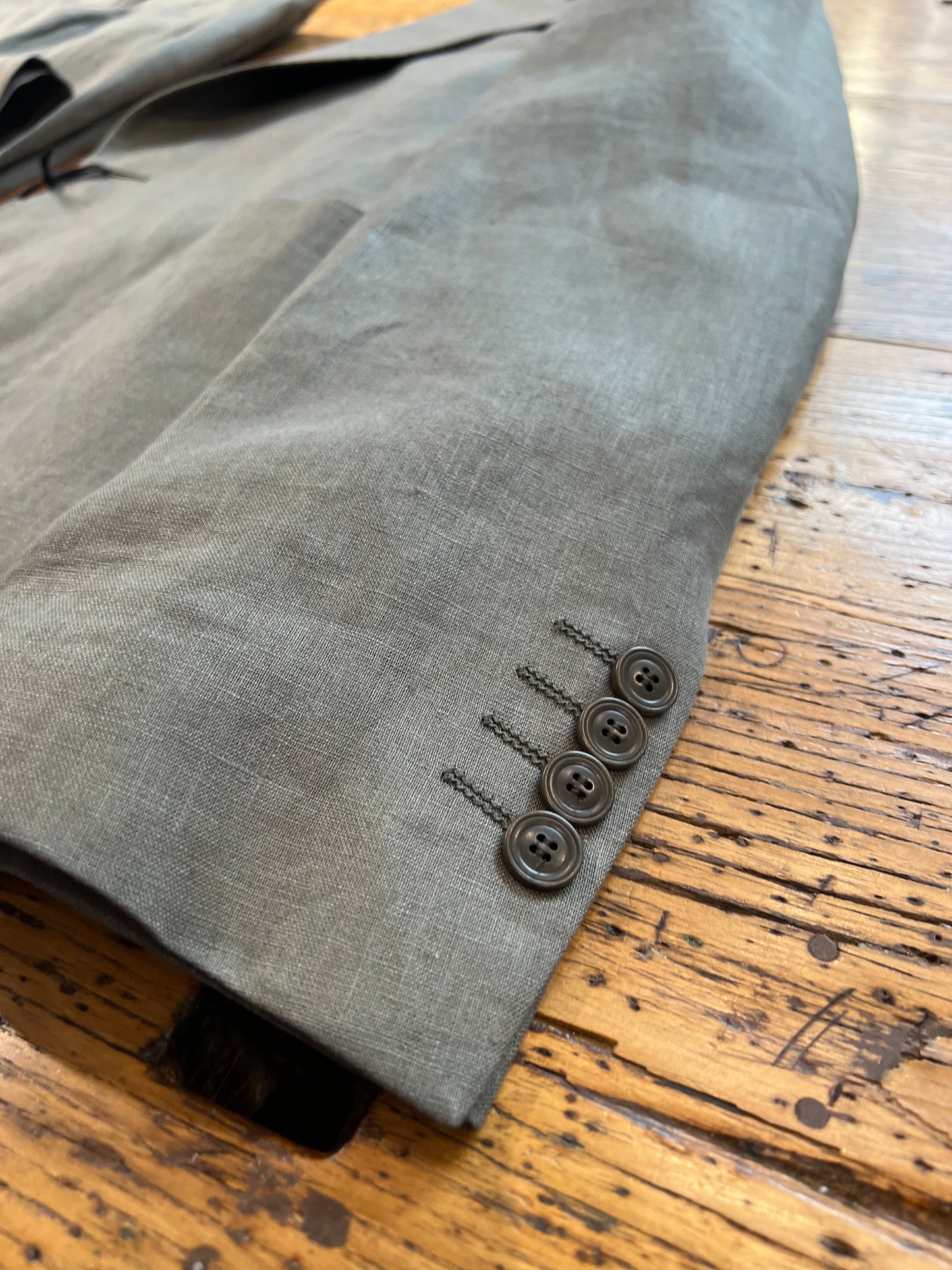 Completo Lino Military Green