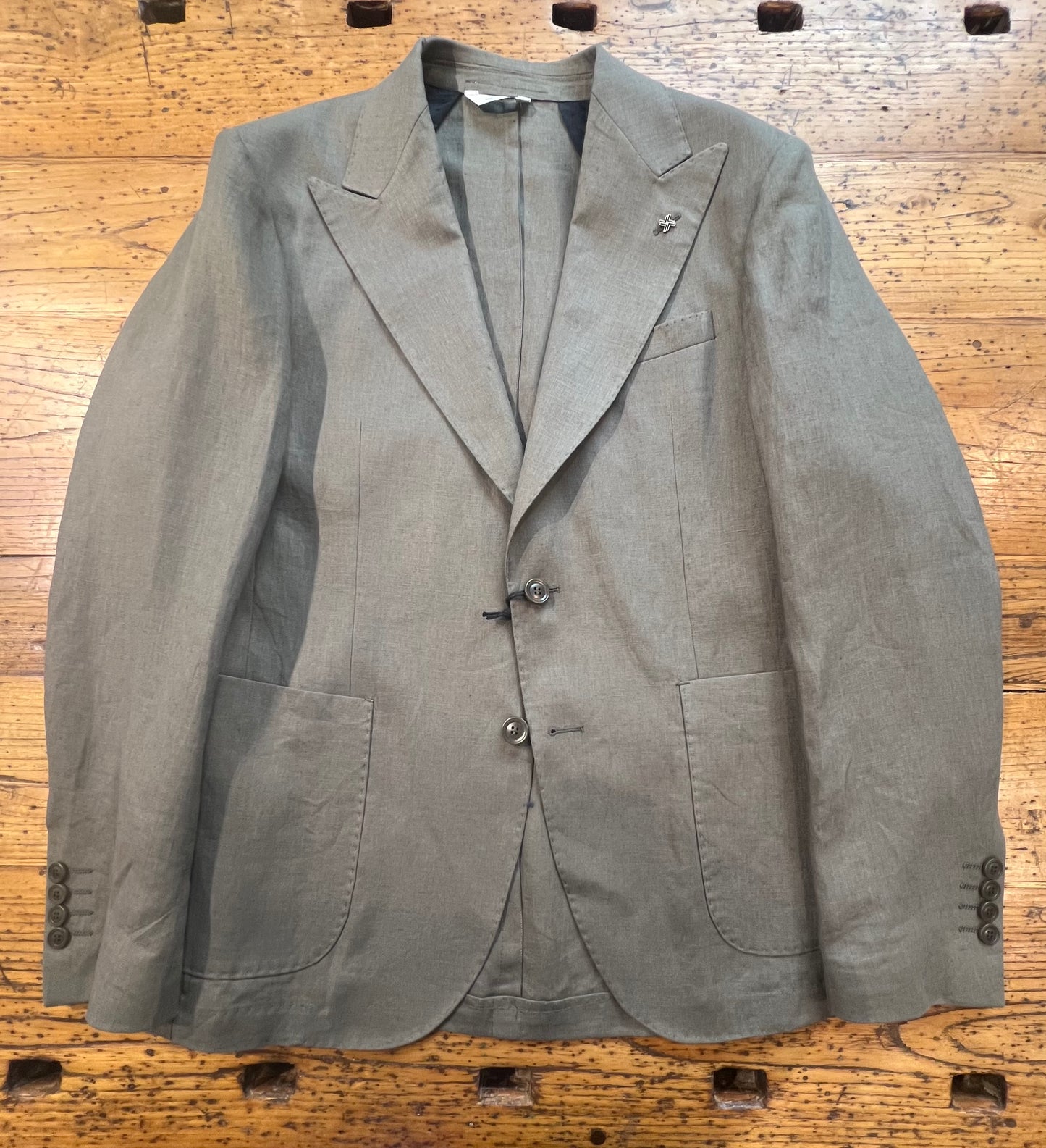 Completo Lino Military Green