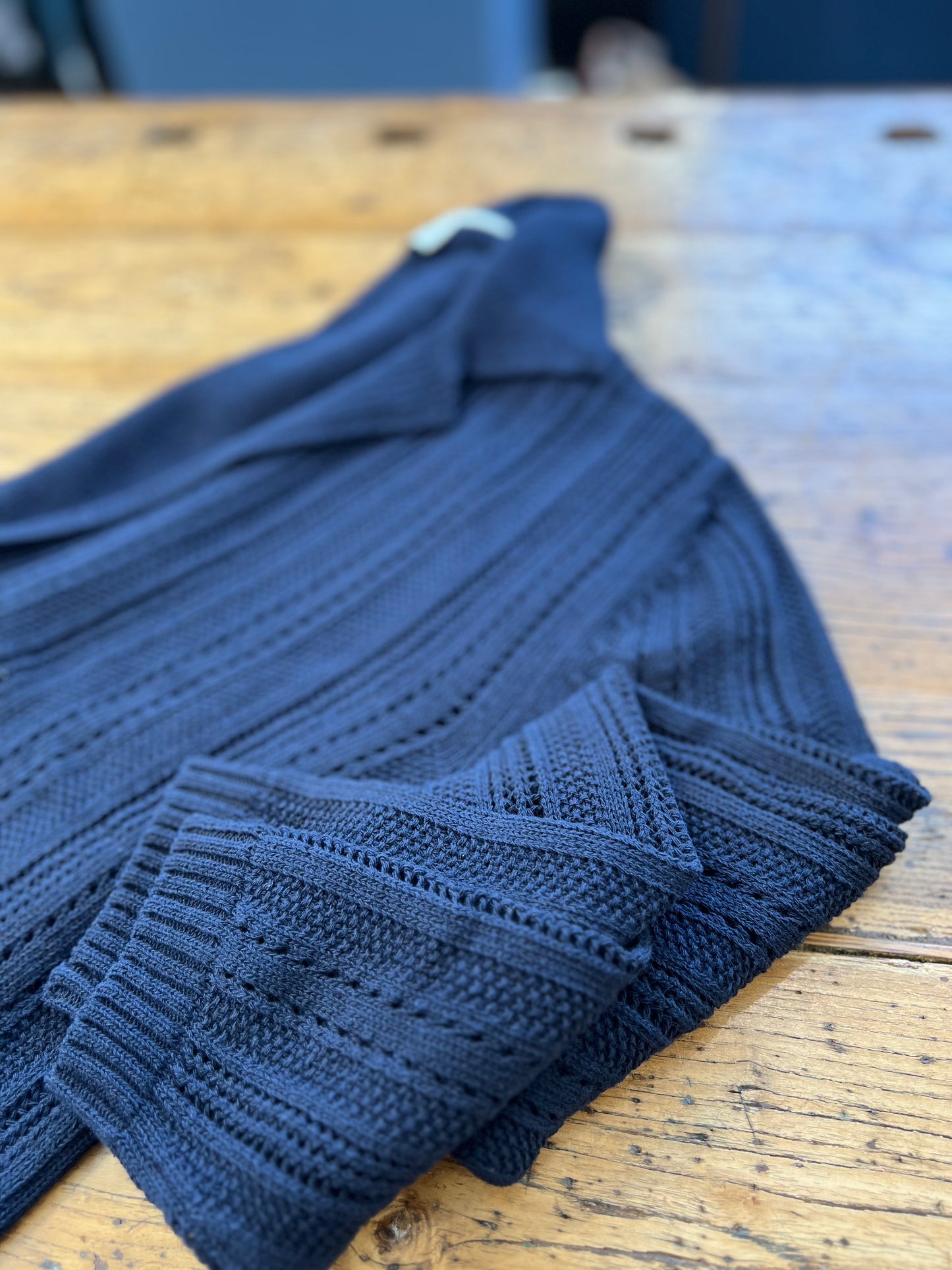 Cardigan Lavorato Blu